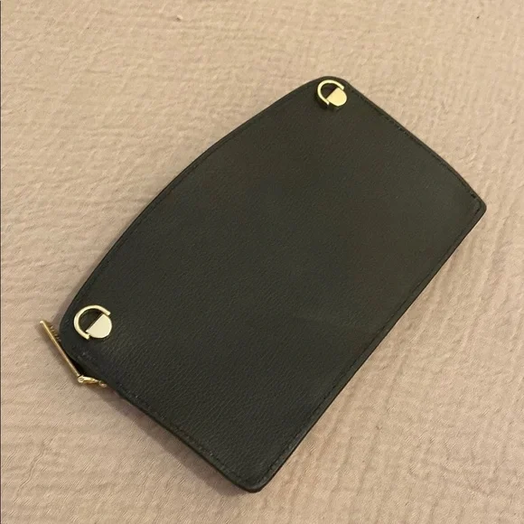 Kate Spade Sylvia Taupe and Black Leather Phone bag . No strap - Picture 2 of 6